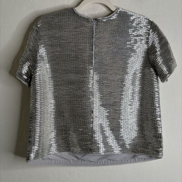 STAUD Bead Embellished Silver Skirt Set - Picture 16 of 16